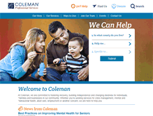 Tablet Screenshot of colemanservices.org